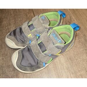 PLAE TY STEEL GRAY LEATHER BLUE GREEN YELLOW SNEAKER SANDAL GYM SHOE SIZE 11